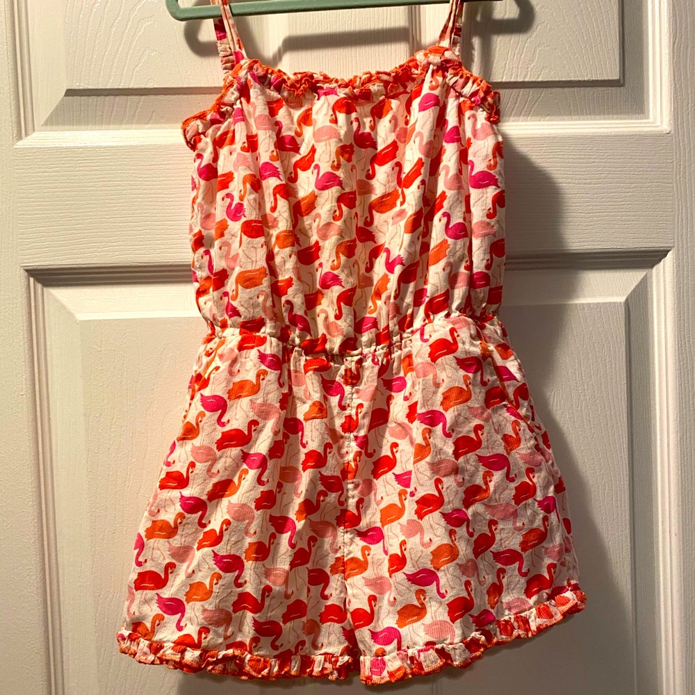 Boden 🦩 flamingo romper- VGUC- size 5/6/7